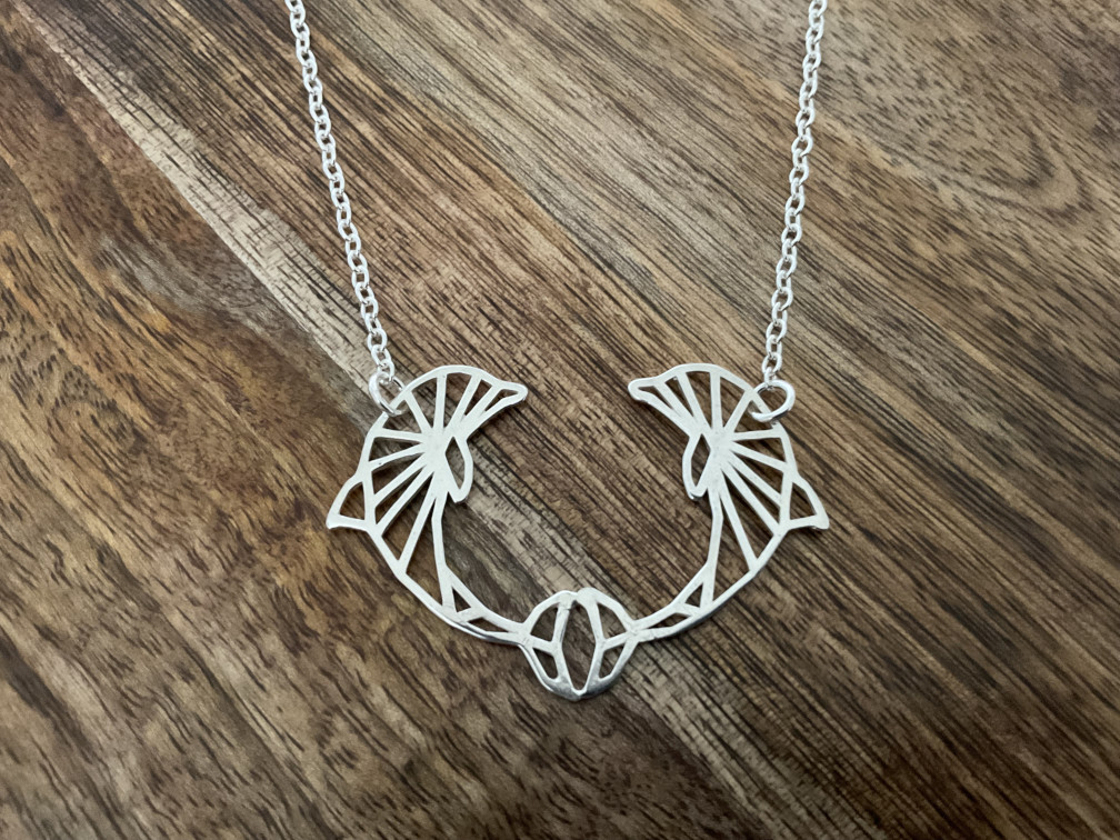 Dolphin Duo Necklace - Click Image to Close